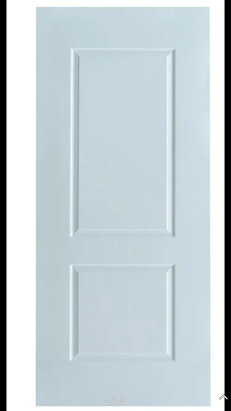 White Primed Molded MDF Wooden Doors Hotel Shaker Style Doors for Houses Latest Designs