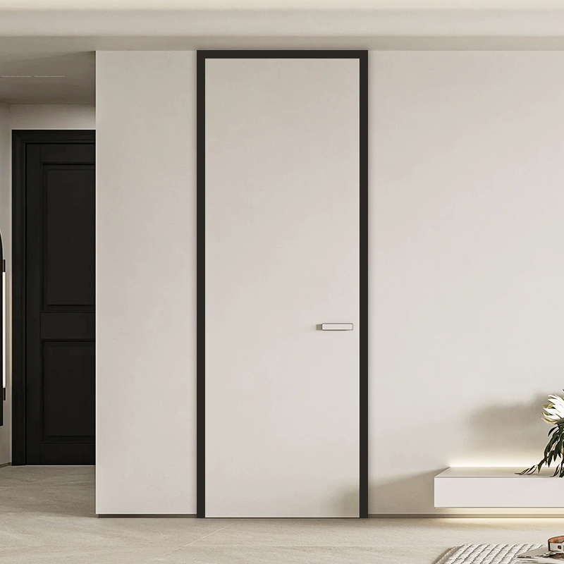 Mokk Aluminum-Wood Minimalist Interior Door Premium Acoustic Insulation &amp; Modern Aesthetic for Bedrooms