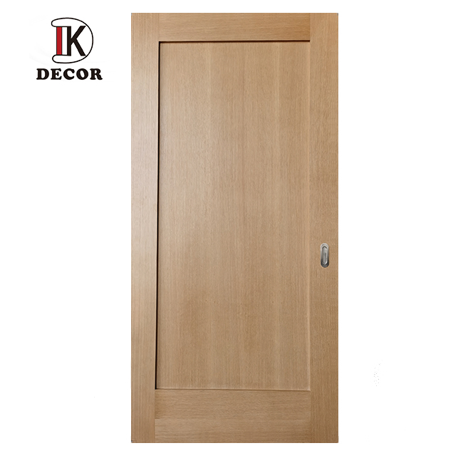 Home Veneered Interior Full Panel Shaker Style Sliding Barn Door with Hardware
