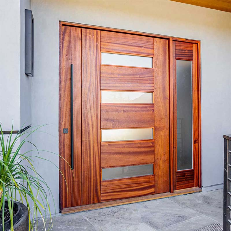 Customized American Veneer Front Wood Exterior Modern Pivot Entry Door for House