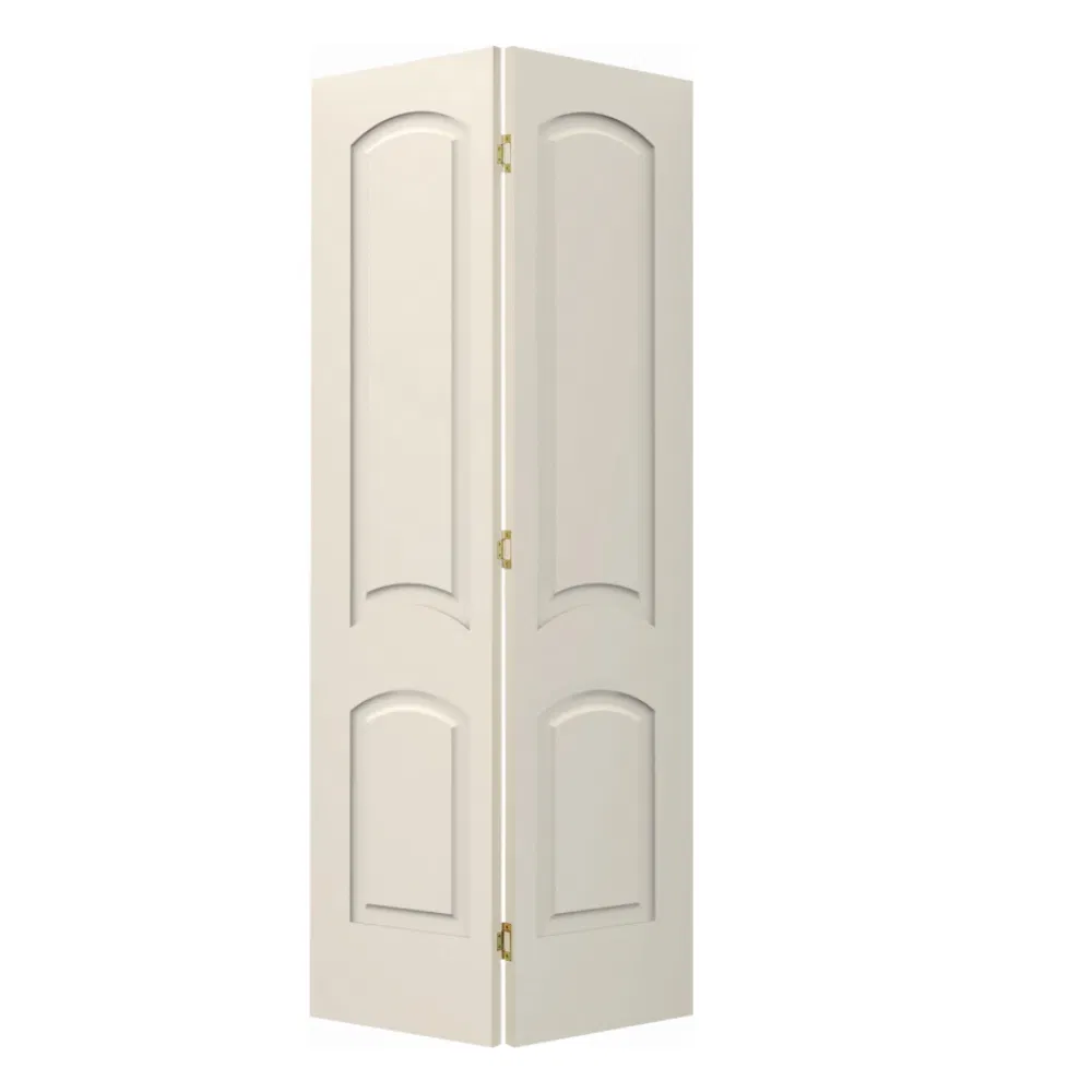 32 Inch White 2 Panel Top Hung Internal Closet Solid Wooden Slim Frame Bifold Doors