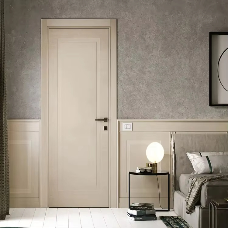 Modern MDF Laminated Exterior White Primed Wood Internal MDF Interior Door