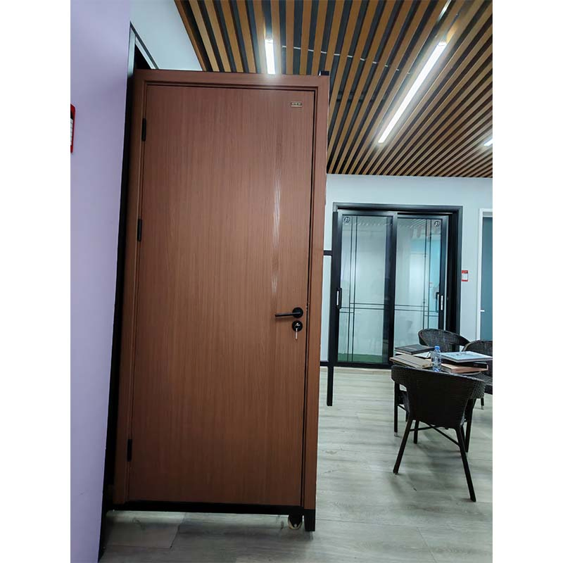 Customized Fire Rated 30 45 90 Min Wood Timber Wood Fire Door with Steel Frame
