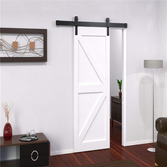 Prima Antique Style Wooden Sliding Barn Door with Hardware Kit