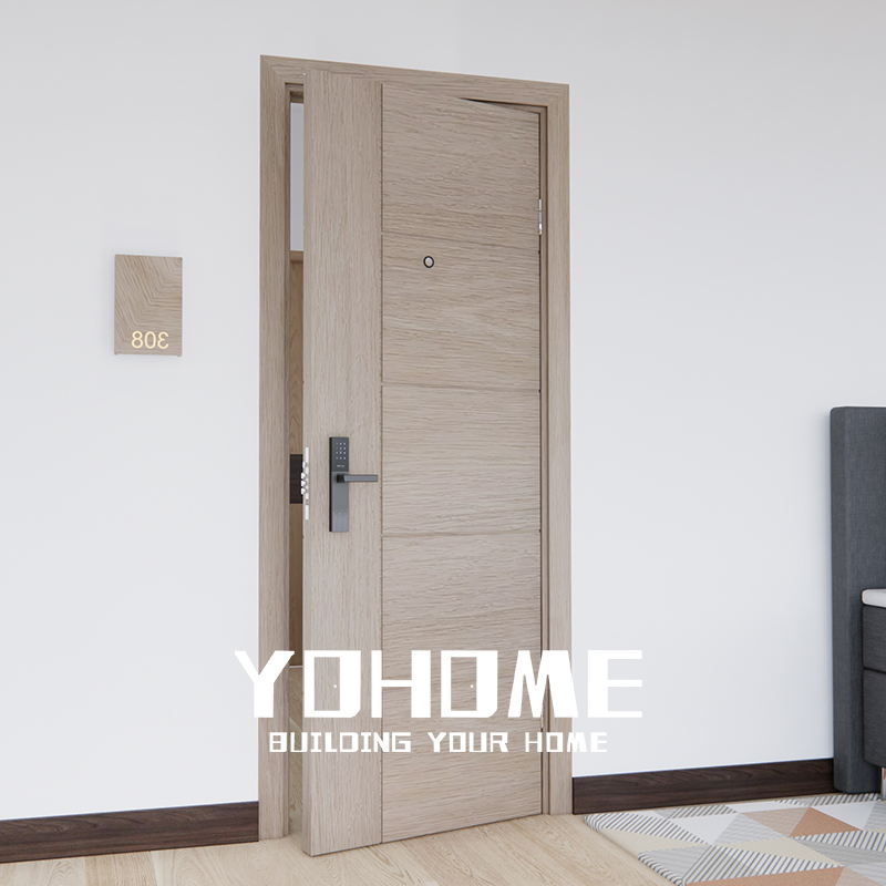 China Top Manufacturer Wooden Door Prehung Acoustic Soundproof Luxury Door for Bedroom