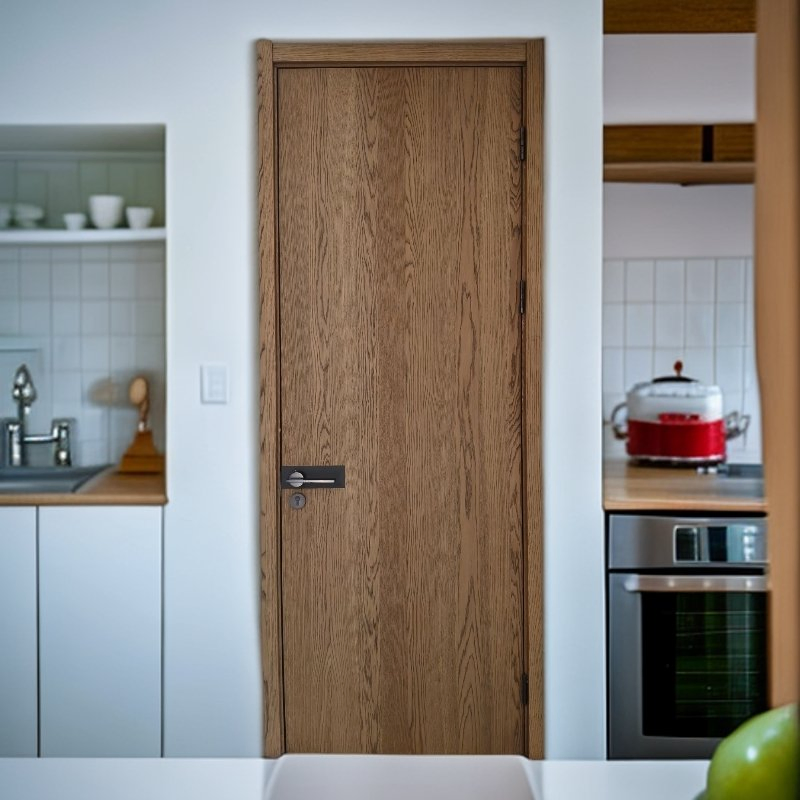 Wood Grain Surface Interior Room Waterproof Door WPC Door Wood Plastic Composite PVC Door