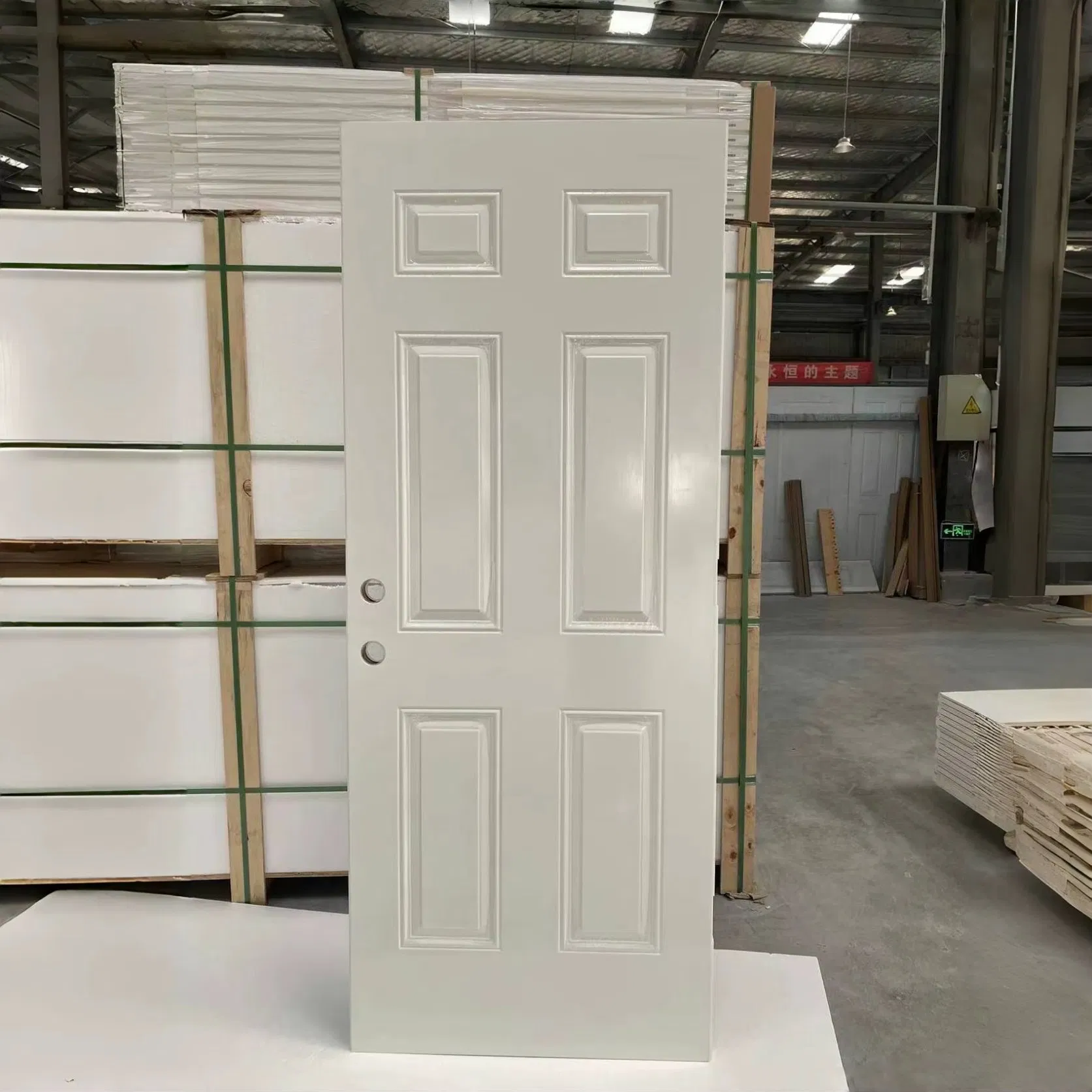 2 Panel White Primed Hollow Core Honeycomb Interior MDF Moulded Door for Office