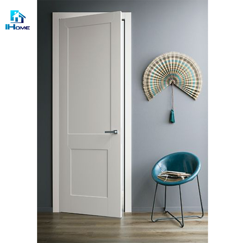 30X80 2 Panel White Interior Door MDF HDF Designs Wood Interior Doors Primed Slab Molded Door
