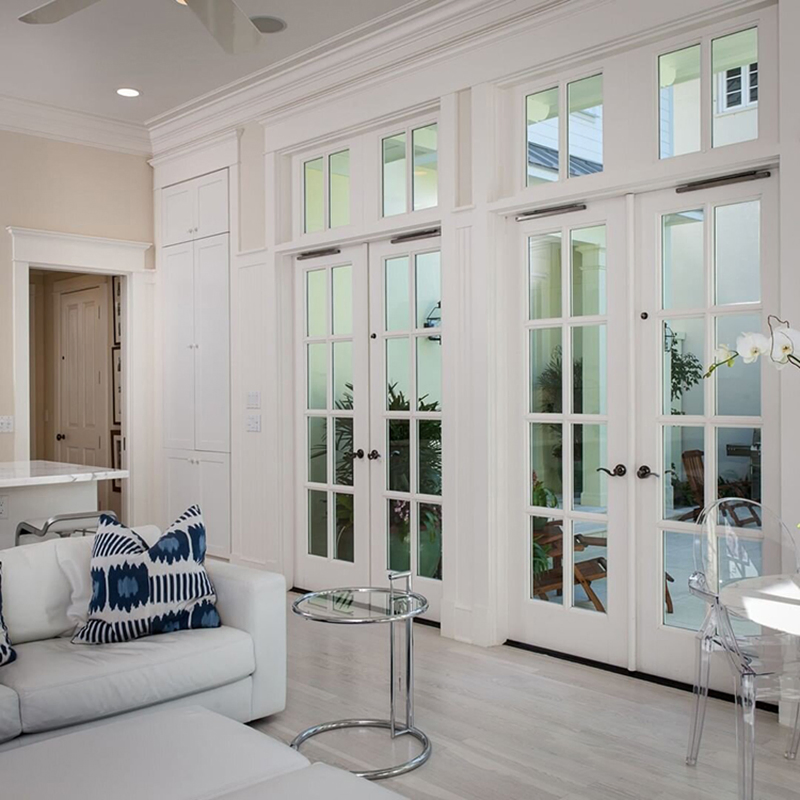 High Quality Custom Solid Wood PVC Room Security Door French Patio Doors