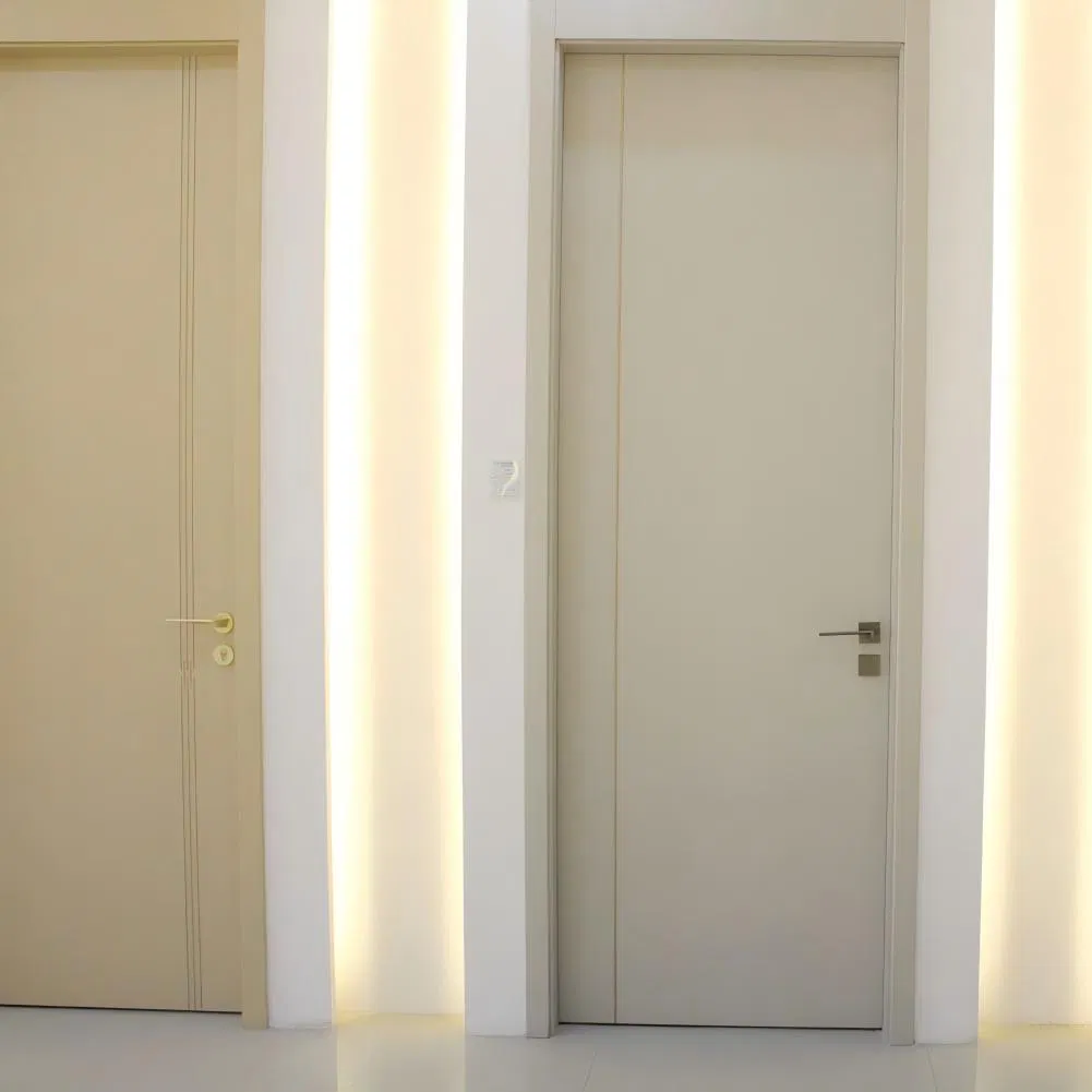 Modern Style Room Veneer Wood Door Rubber Wood Bedroom Door Internal Wood Doorlow-Key and Fashionable with Sound Insulation Finished Surface