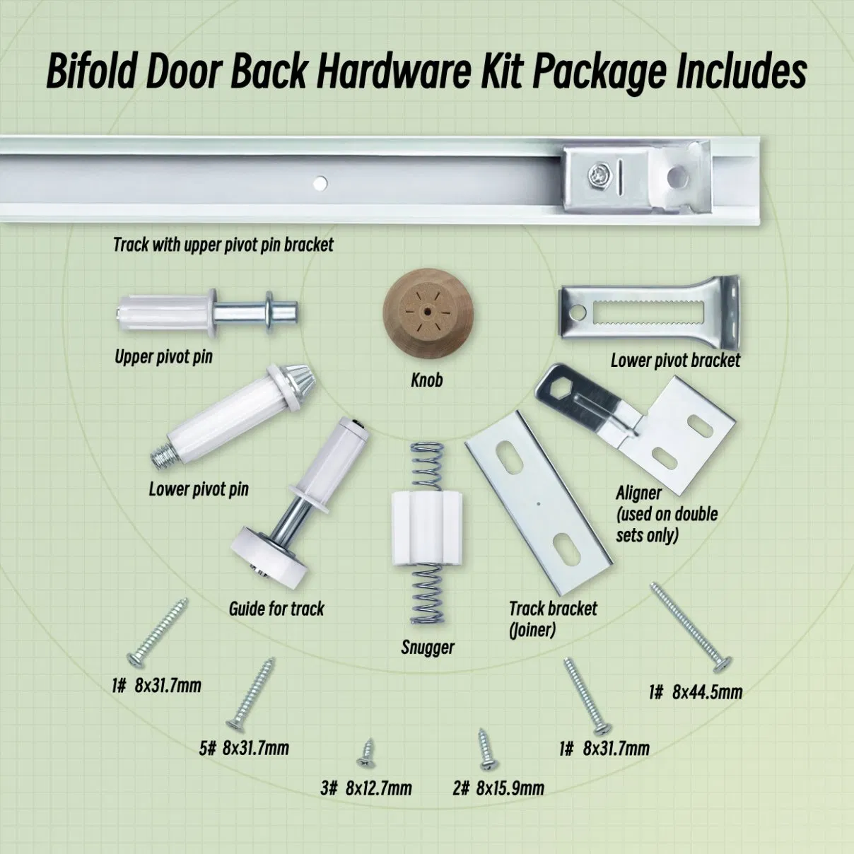 4-Panel Hollow Core Internal Bi-Folding Wooden Interior Bifold Closet Doors for Home