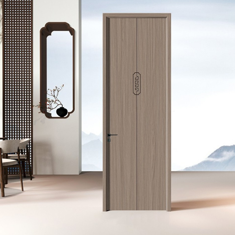 21. Wholesale Modern Interior Wooden MDF PVC Door White Bedroom Melamine Entrance Security Main Solid Wood Oak Veneer Finished Doors Home Furniture for Homes