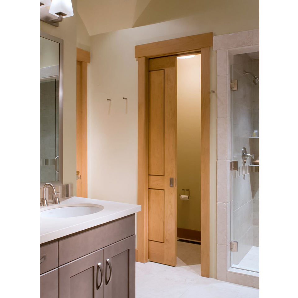 Antique Style Wooden Sliding Barn Door Hardware Interior or Exterior