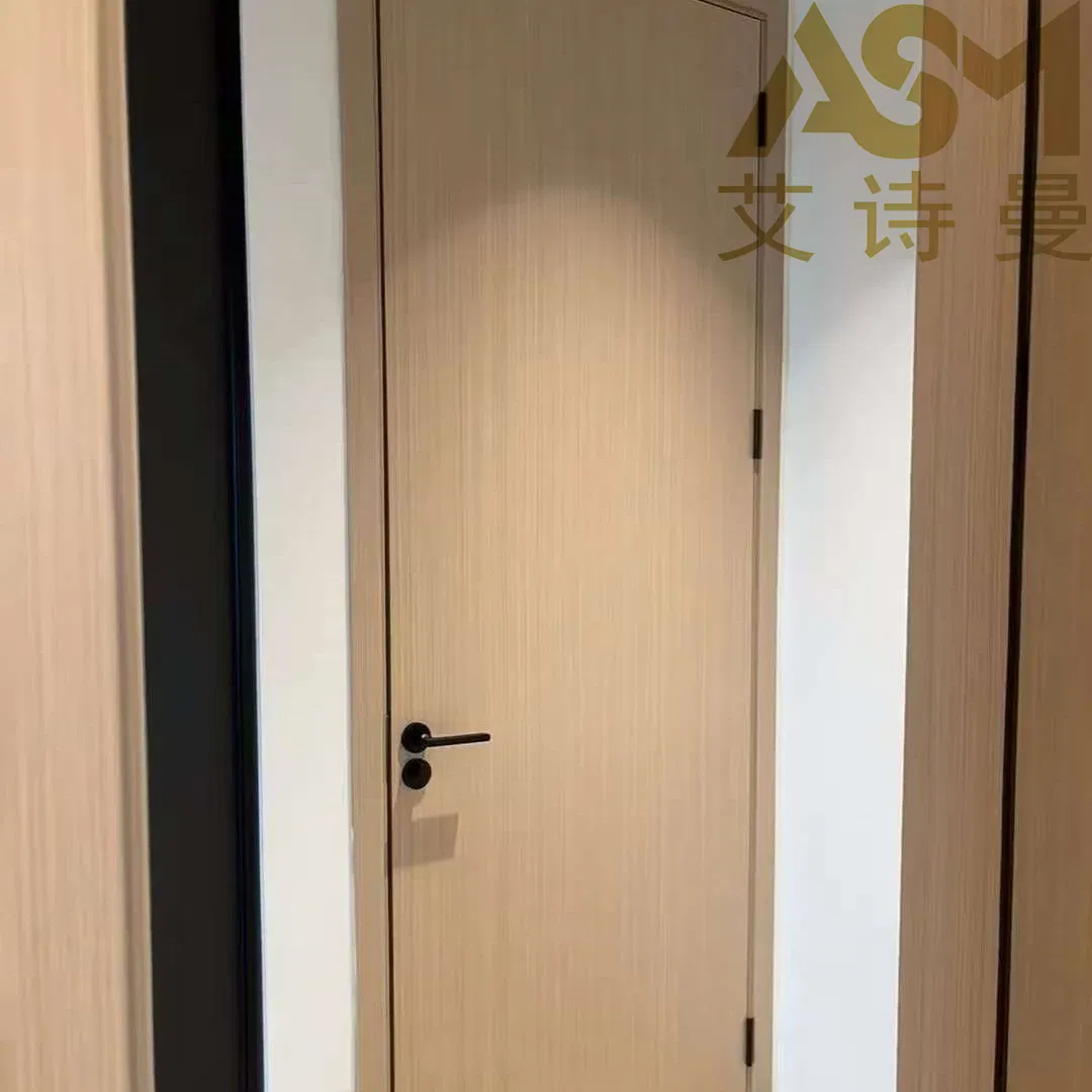 Simple Customization Fashion Home Hotel Hospital Residential Interior Bedroom Kitchen Bath Room Fire Rated Timber Entrance Walnut Interior Wood Door