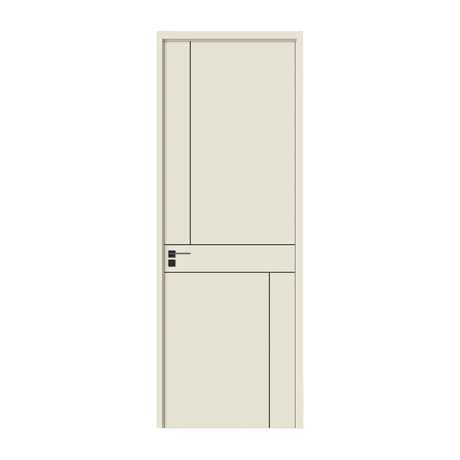 Composite Wooden Interior Door Customized PVC/Wood Door for Home Villa Residential Grain