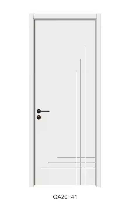 Ga20-40 Modern 36 X 72 Solid Wood Bedroom Acoustic Doors White Living Room Wooden Interior WPC Frame Material WPC Door