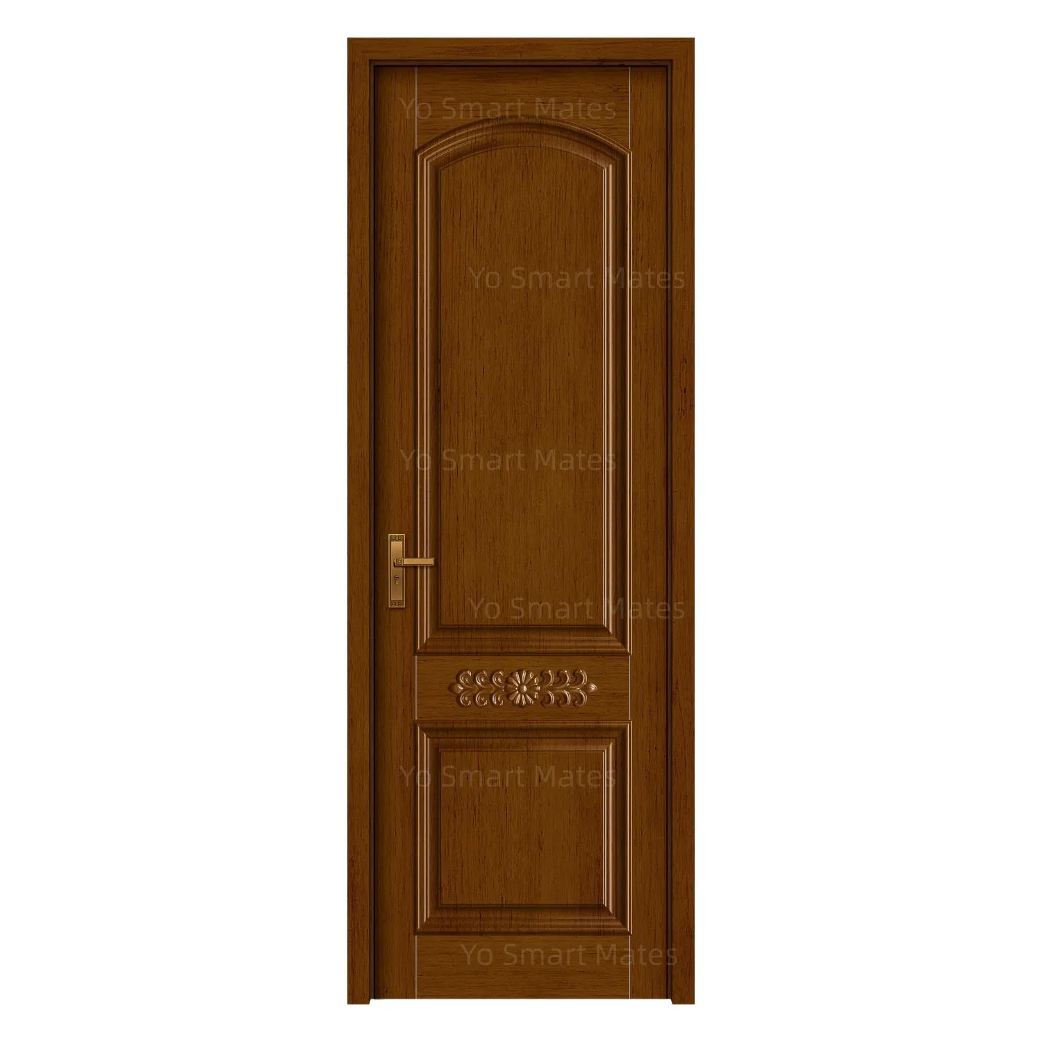 Factory Direct Custom Dark Brown Solid Wood Painted Door - Vintage European Style Carved Panel for Home Use Wooden Door