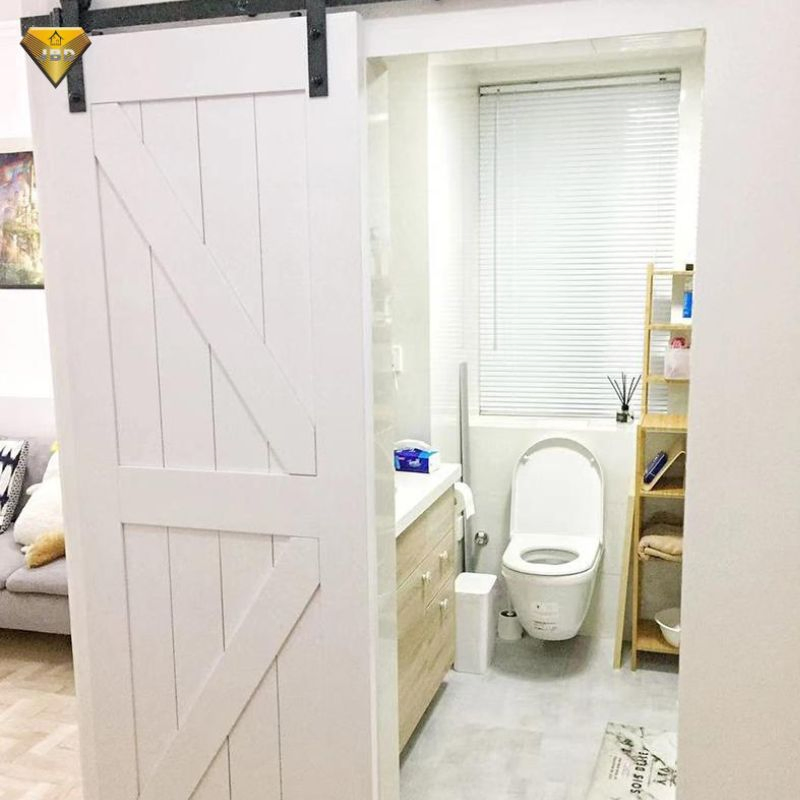 Premium Solid Wood Sliding Barn Door with Aluminum Hardware