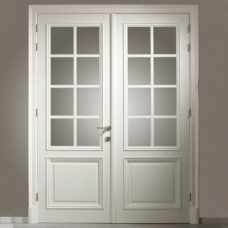 High Quality Custom Solid Wood PVC Room Security Door French Patio Doors