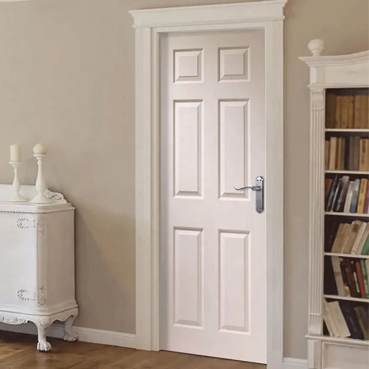 Modern Composite Solid Core Interior Shaker Door Oak Veneer Finished Painting Wooden Flush Door