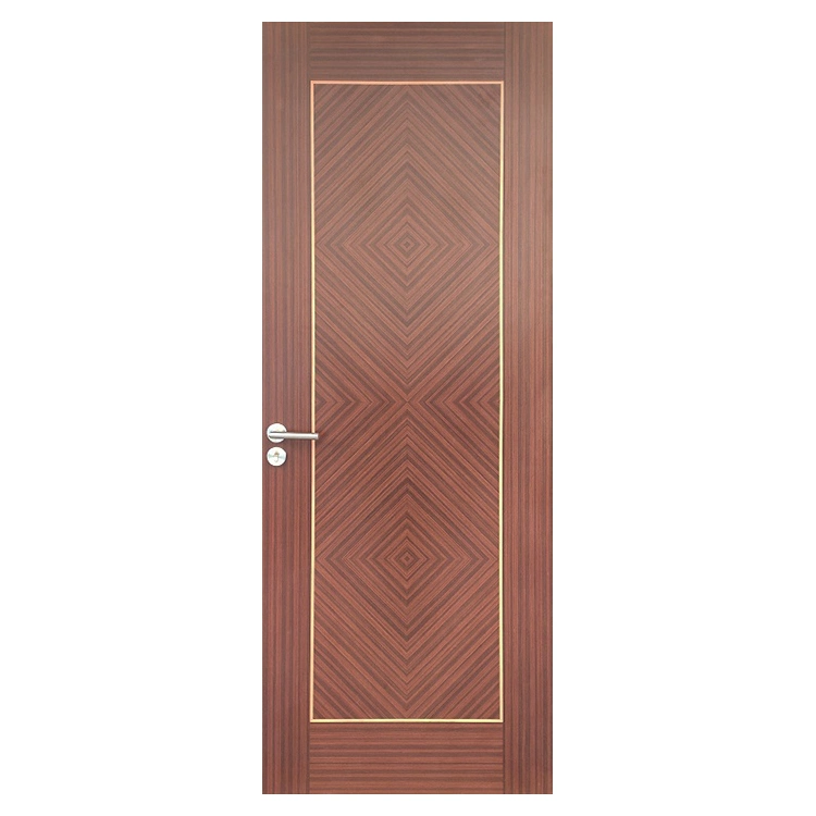 Mahogany Solid Veneer Internal Composite Wooden Swing Door for Room