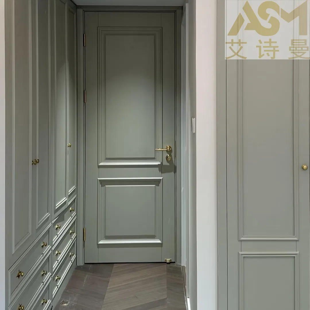 Interior Bedroom Solid Guangdong Main Entry Solid Engineering Arched Exterior Luxury MDF Wholesale Solid Plain Entry Fire Rated Wooden Door White and Red Hidden