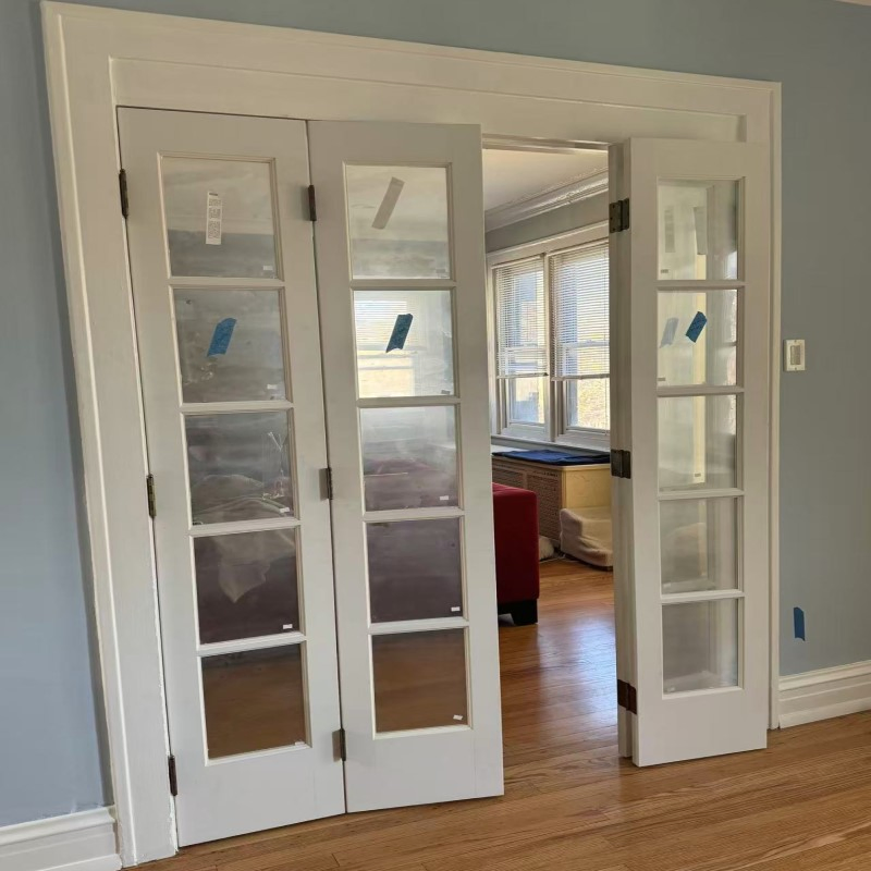 Double Glass Front out Swing Patio Doors Residential French Casement Interior Door