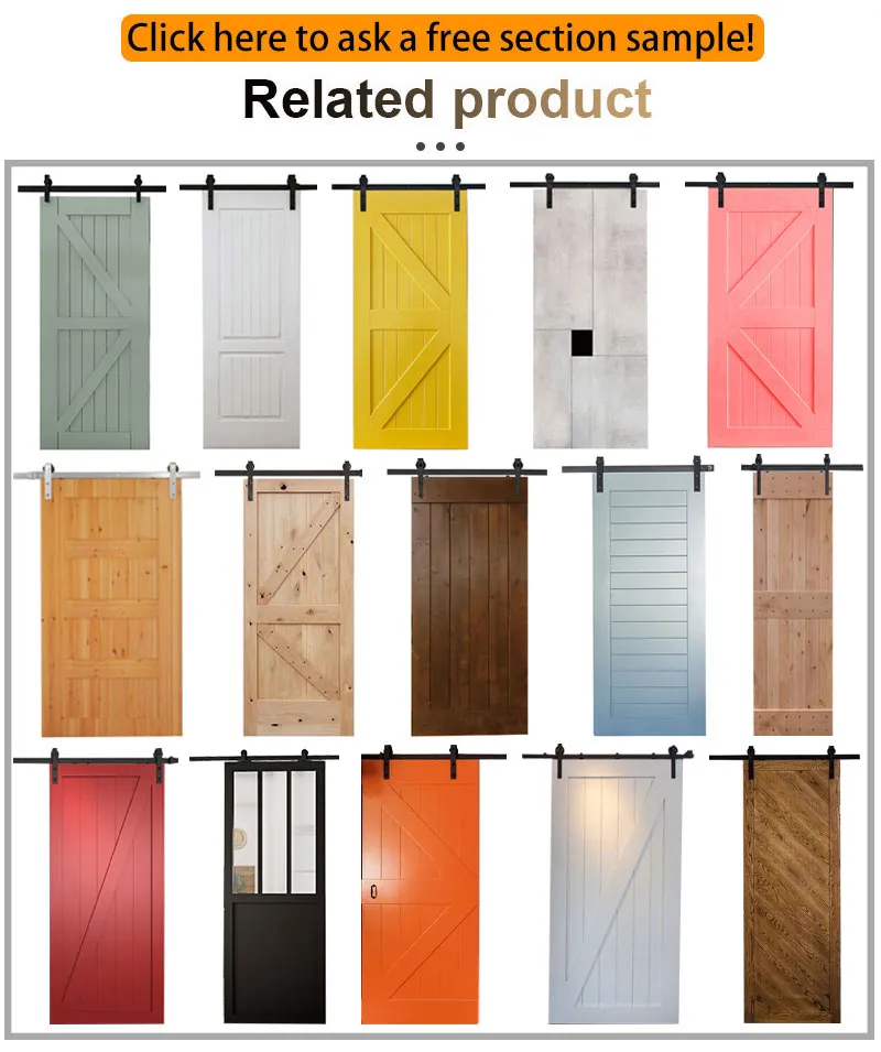Sliding Wooden Hardware Barn Door Aluminum