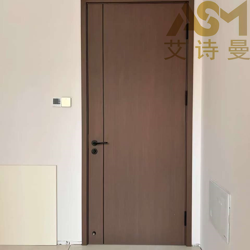 Simple Customization Fashion Home Hotel Hospital Residential Interior Bedroom Kitchen Bath Room Fire Rated Timber Entrance Walnut Interior Wood Door