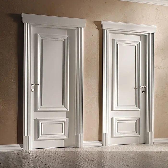 Modern Composite Solid Core Interior Shaker Door Oak Veneer Finished Painting Wooden Flush Door