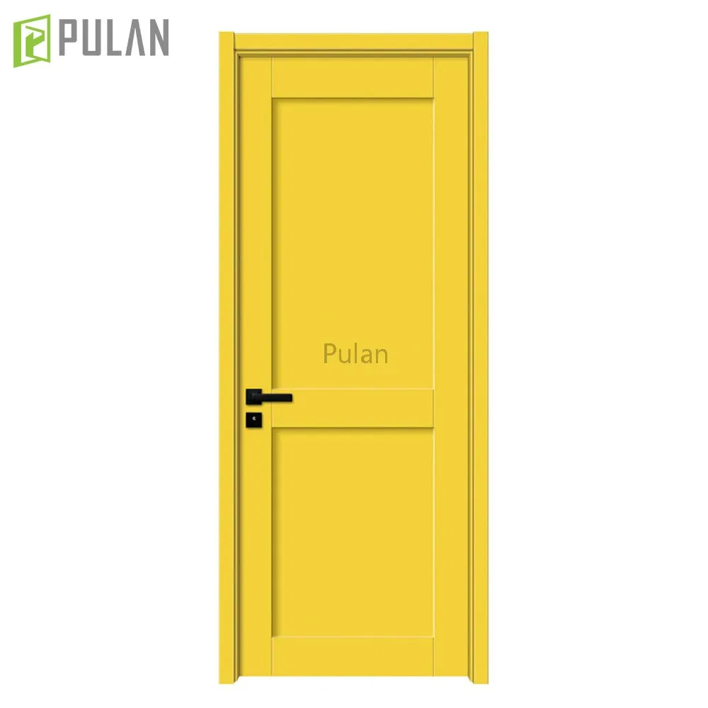 Wholesale Price Home Interior Premium Primed 2-Panels 30''×80''×1-3/8'' Barn Wooden Door with Door Frame and Hardware for Bedroom/Study