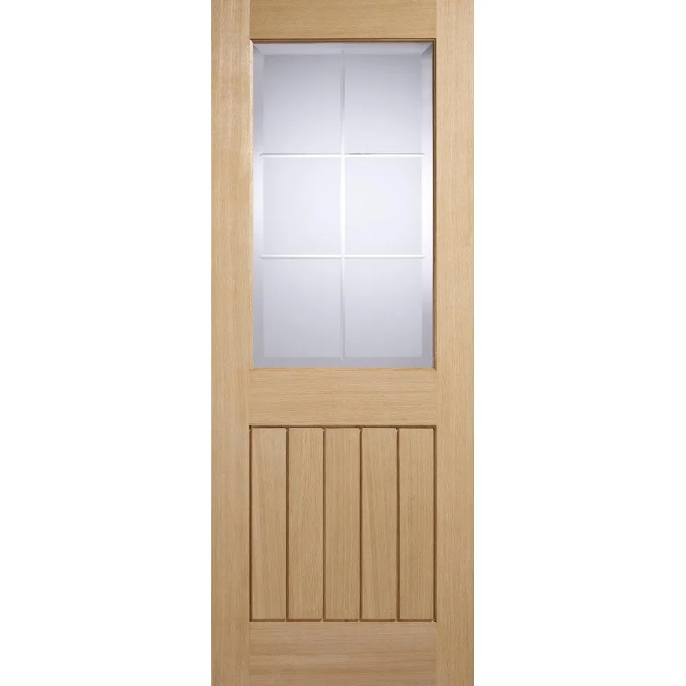 Mexicano Design Internal Wooden Oak Glass Door for Apartment