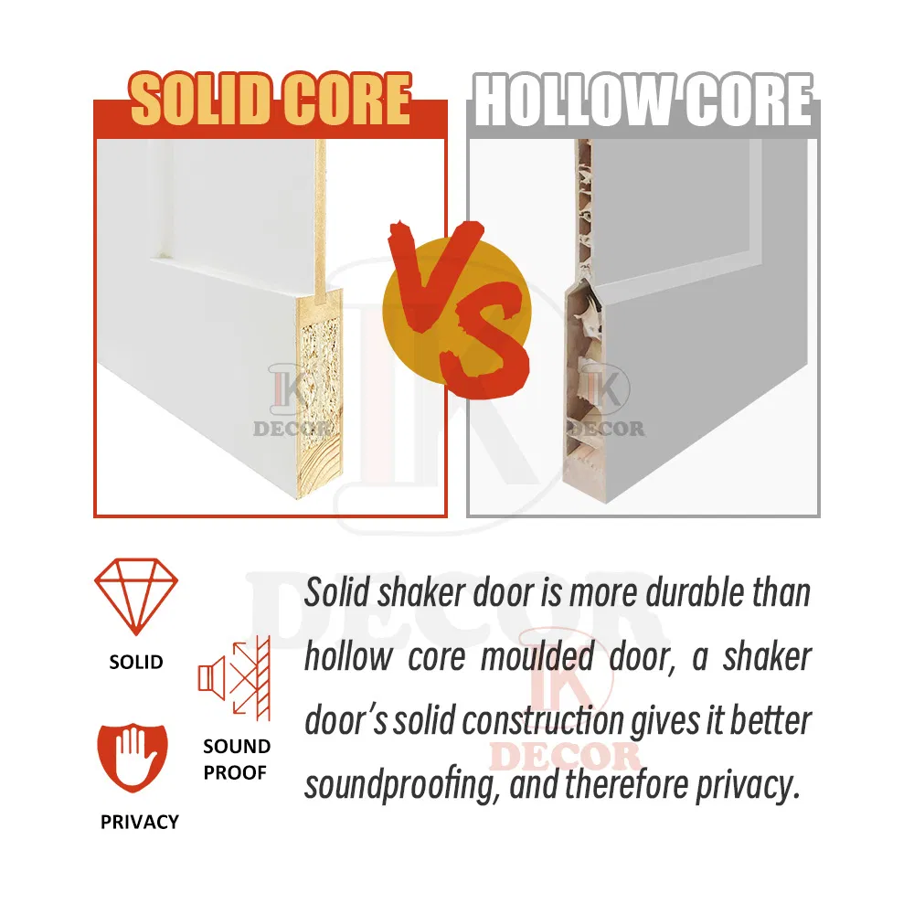 4 Panel Engineered House Wood Interior Door with Hardware