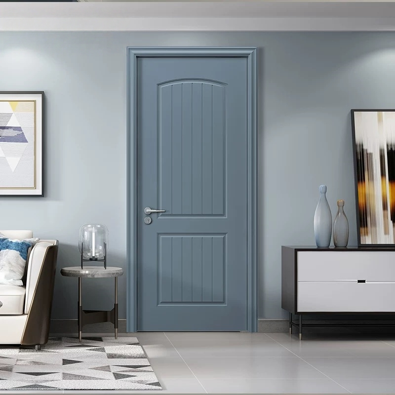 Light Cream White European Style Double Solid Wood Doors Luxury Interior Doors for Formal Living Rooms and Villas with Classic Carved Details