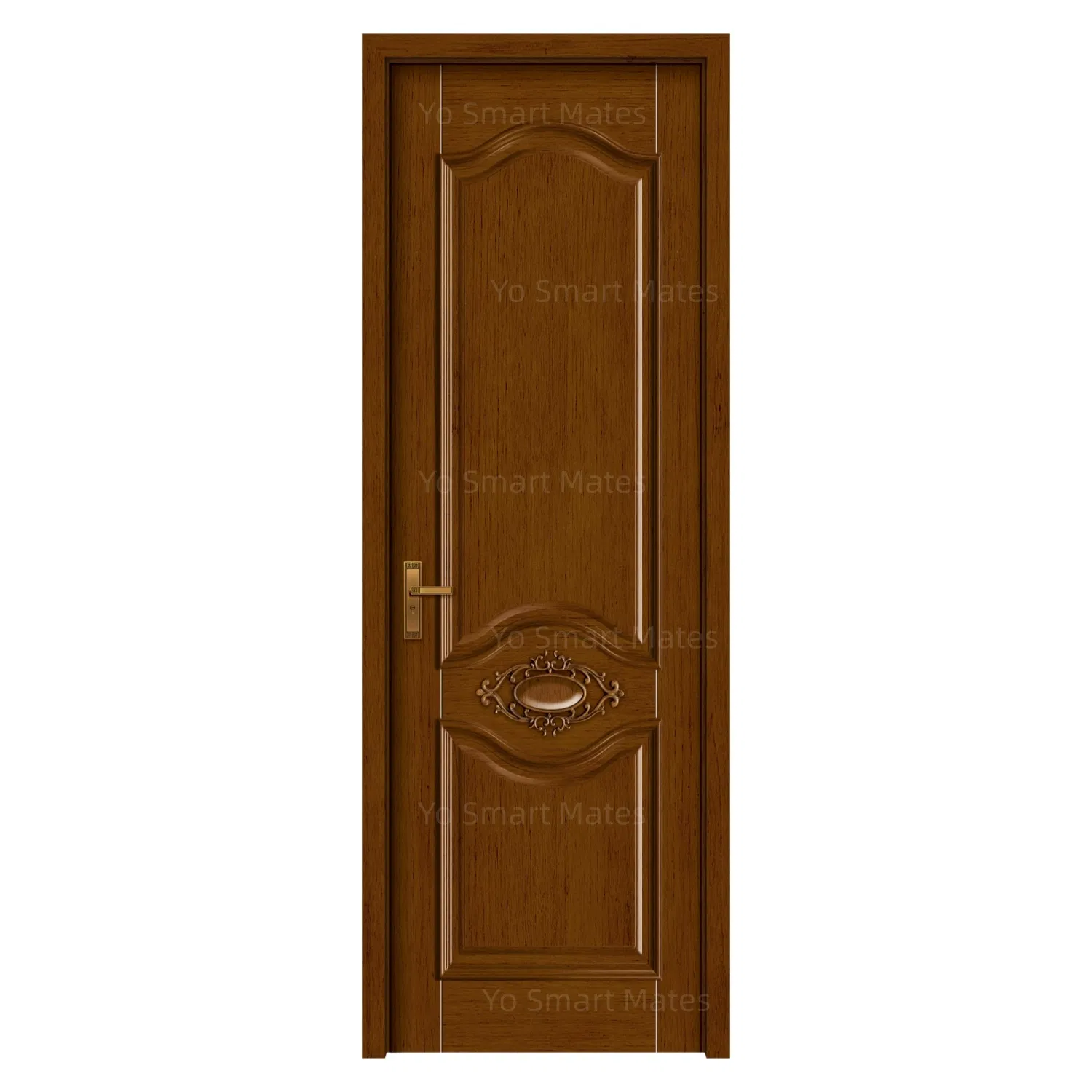 Factory Direct Custom Dark Brown Solid Wood Painted Door - Vintage European Style Carved Panel for Home Use Wooden Door