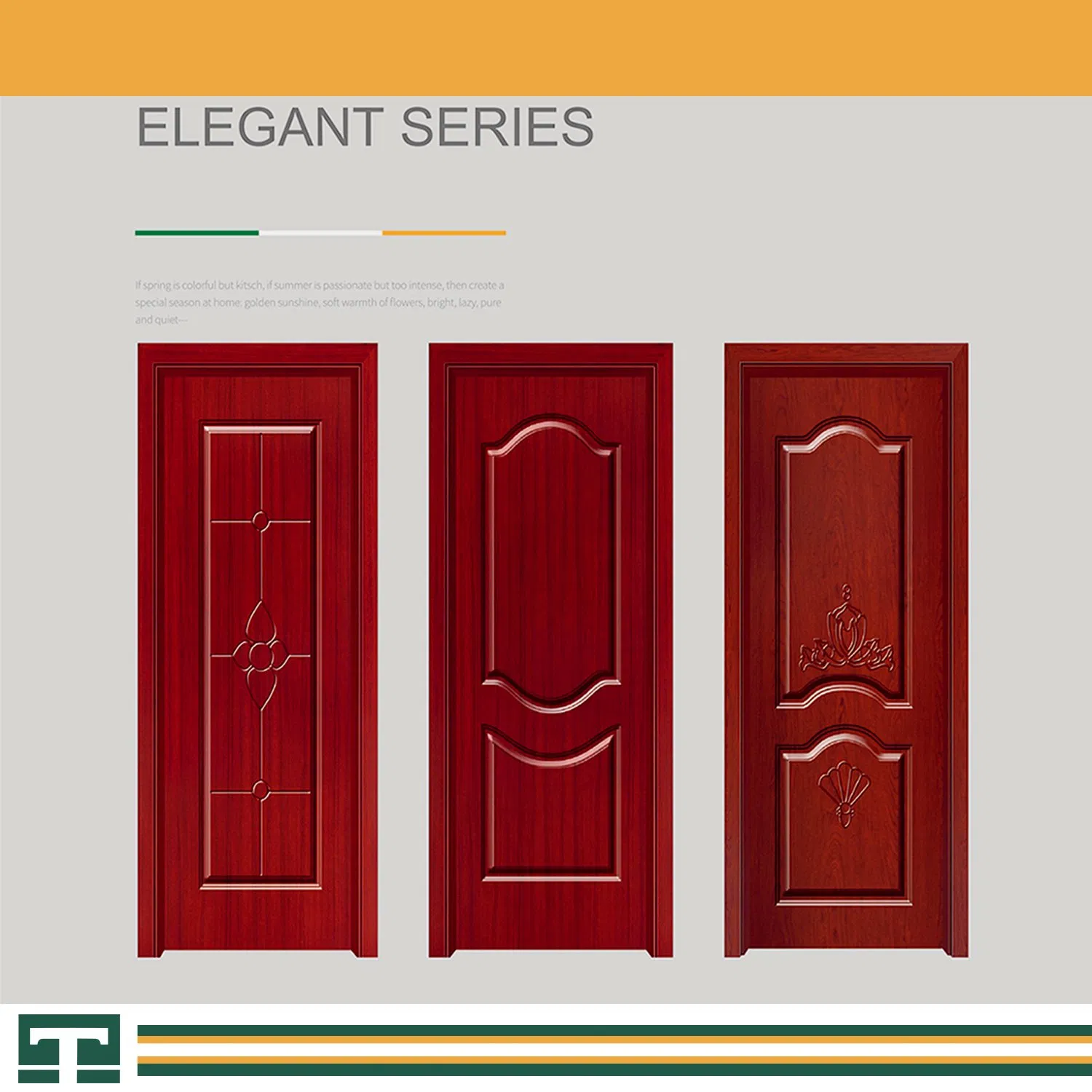 Modern Interior Room Main High Quality Wooden Double Leaf Solid Wood Security WPC PVC Soundproof Sliding Entry Carbon Crystal Waterproof Fire Rated House Door