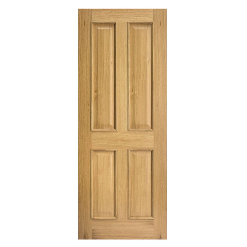 Solid Core 6 Raised Panel White/Red Oak Veneered Wood Door for Internal Room