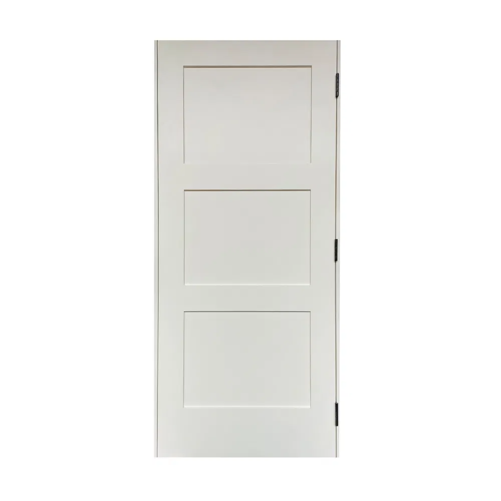Solid Core Wood Primed Shaker Barn Door Interior Shaker White Doors with Hardware