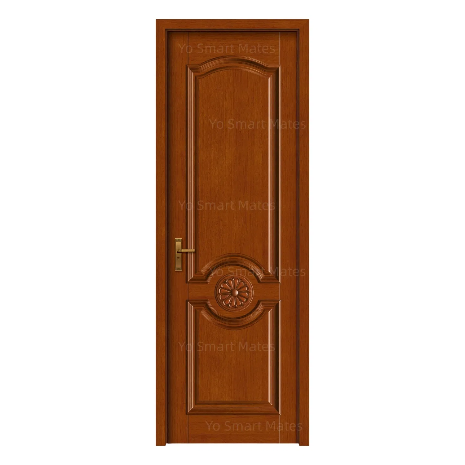 Factory Direct Custom Dark Brown Solid Wood Painted Door - Vintage European Style Carved Panel for Home Use Wooden Door