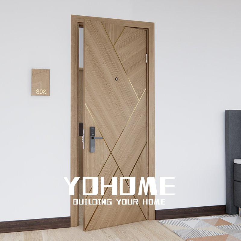 China Top Manufacturer Wooden Door Prehung Acoustic Soundproof Luxury Door for Bedroom