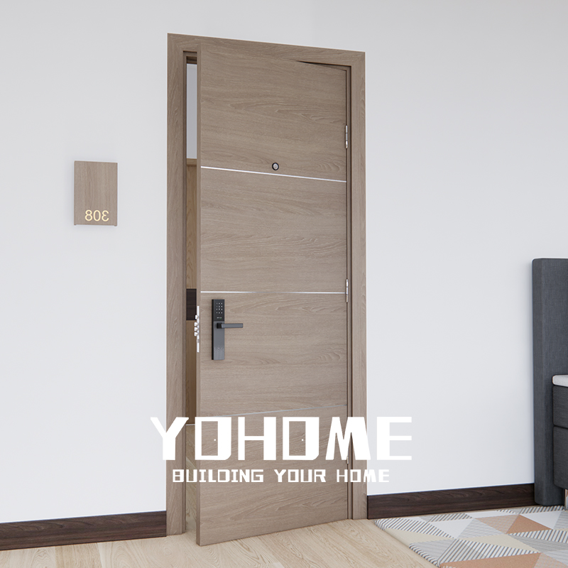 China Top Manufacturer Wooden Door Prehung Acoustic Soundproof Luxury Door for Bedroom