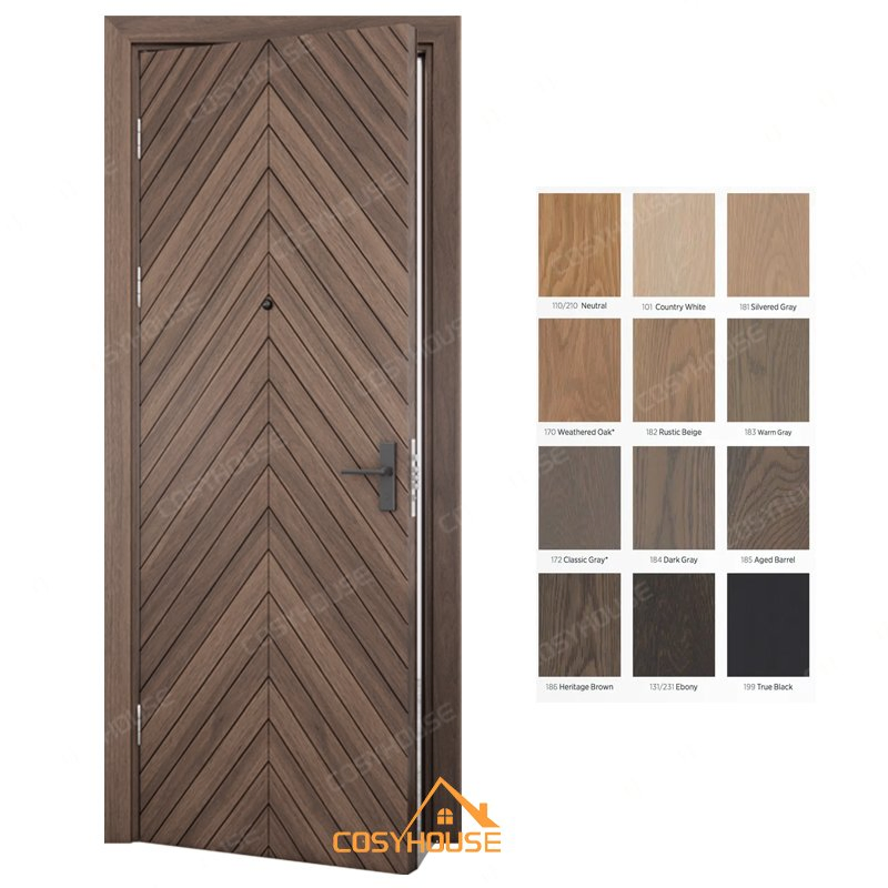 Classic Fireproof Wooden Apartment Bedroom Door with Acoustic Features and Safety Certificates