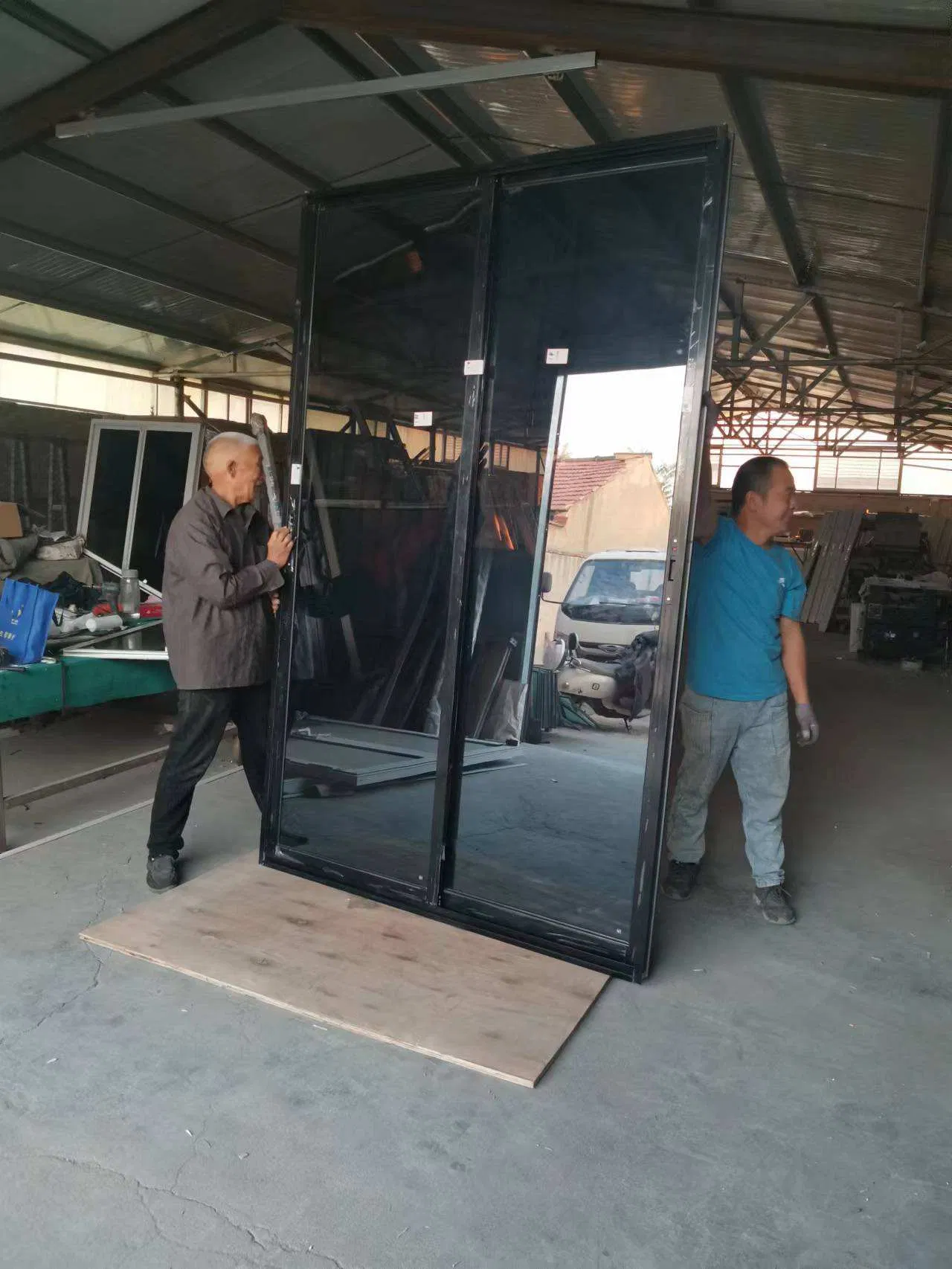 French Style Exterior Patio Aluminum Sliding Insulated Double Glazed Low-E Glass Sliding Doors Bi Folding Door