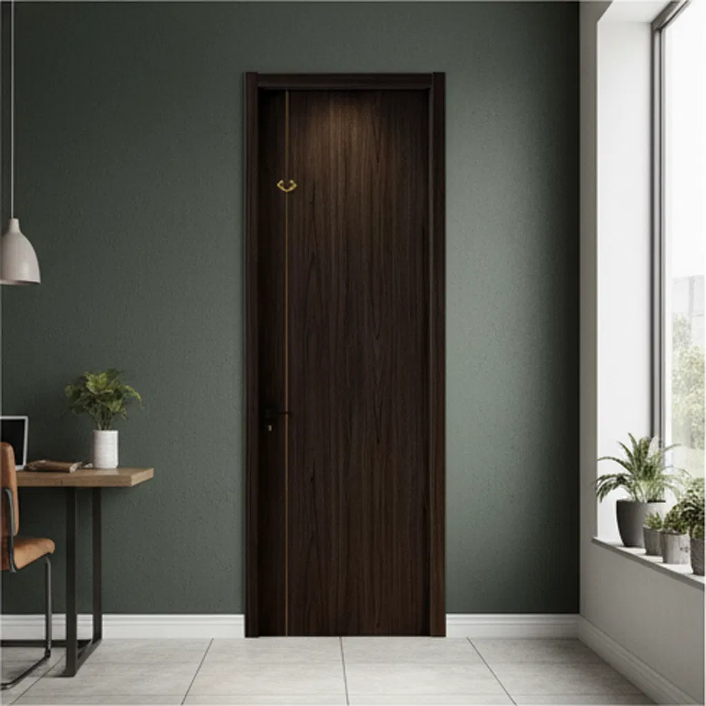OEM/ODM Interior WPC Factory Customized Size Fire Rated Security Timber Fireproof PVC Door