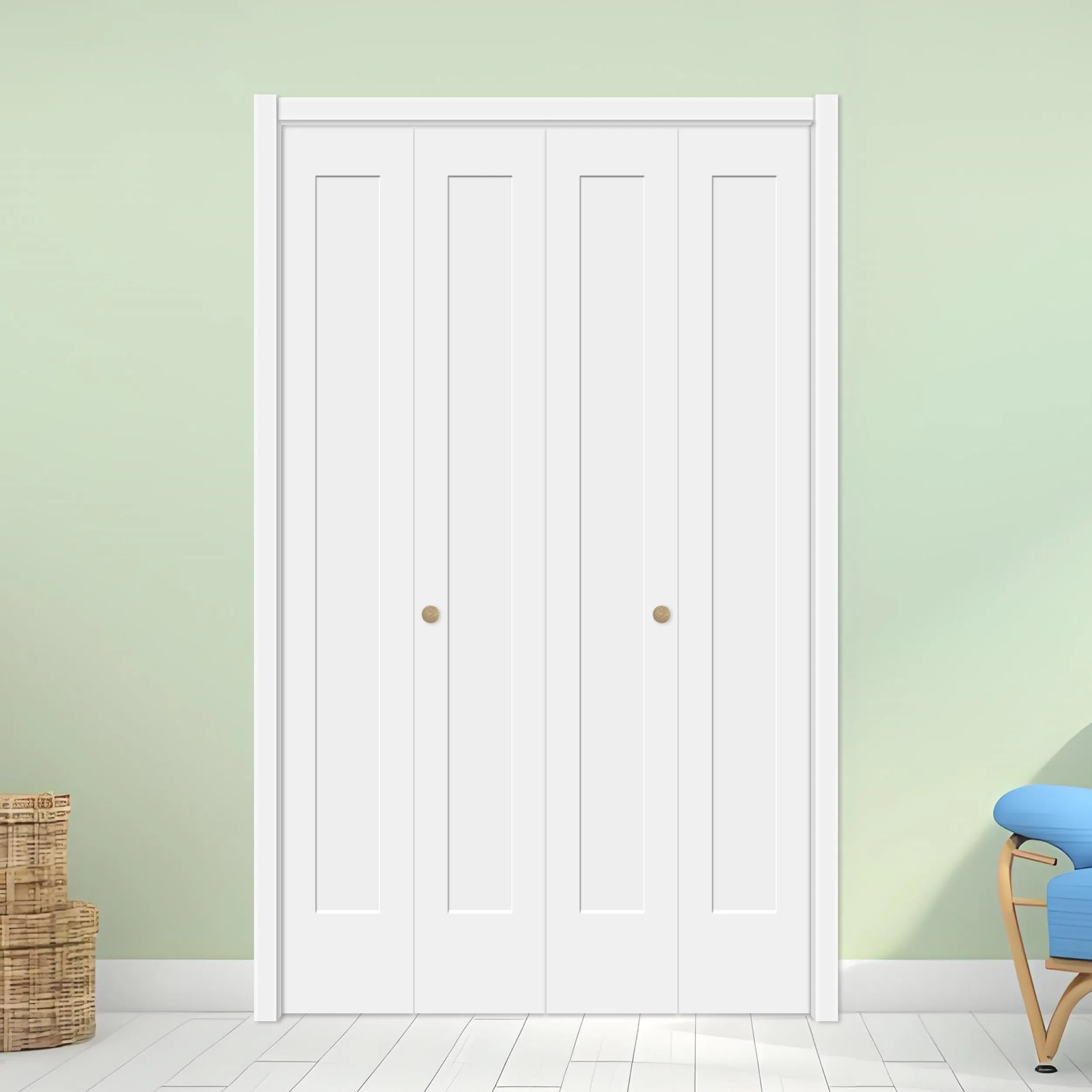 36X90 Inches Interior Modern Wooden Bifold Closet Door with Bifold Door Hinge