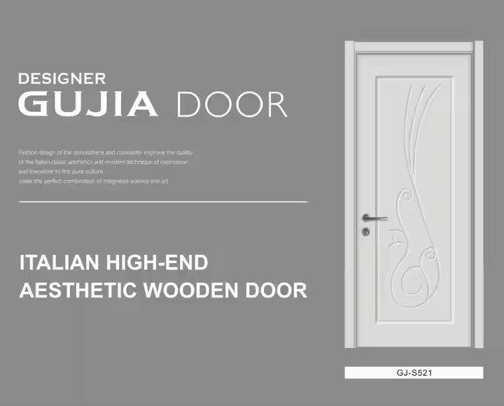 Ga20-40 Modern 36 X 72 Solid Wood Bedroom Acoustic Doors White Living Room Wooden Interior WPC Frame Material WPC Door