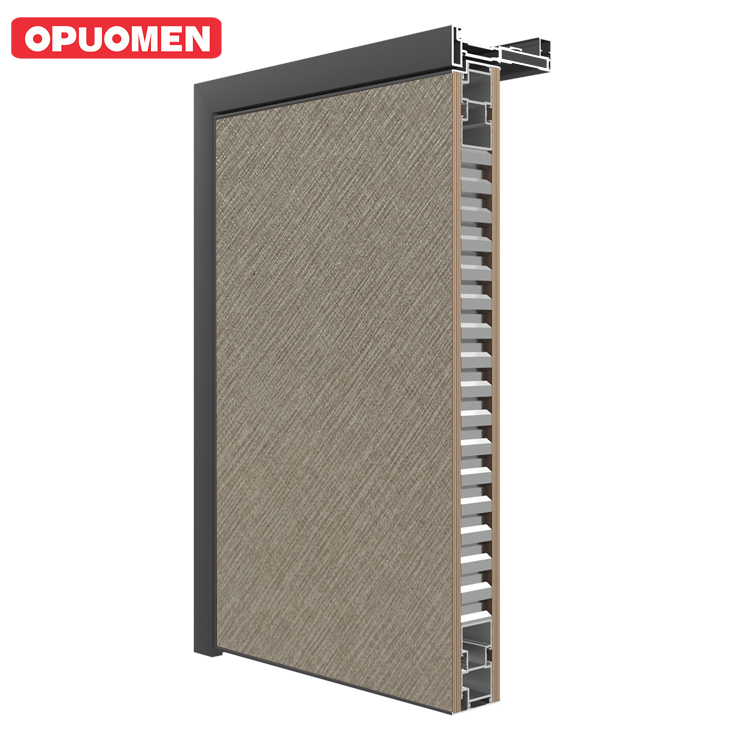 Aluminum-Wood Minimalist Interior Door Premium Acoustic Insulation &amp; Modern Aesthetic for Bedrooms