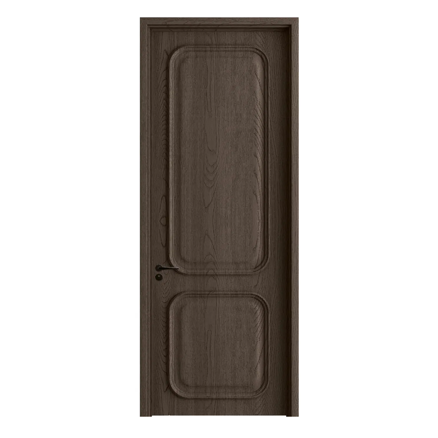 China Hotel Door Composite Wood Grain Indoor Stylish PVC Wooden Security Door Customized Modern Bedroom Wooden Door Interior Room Door