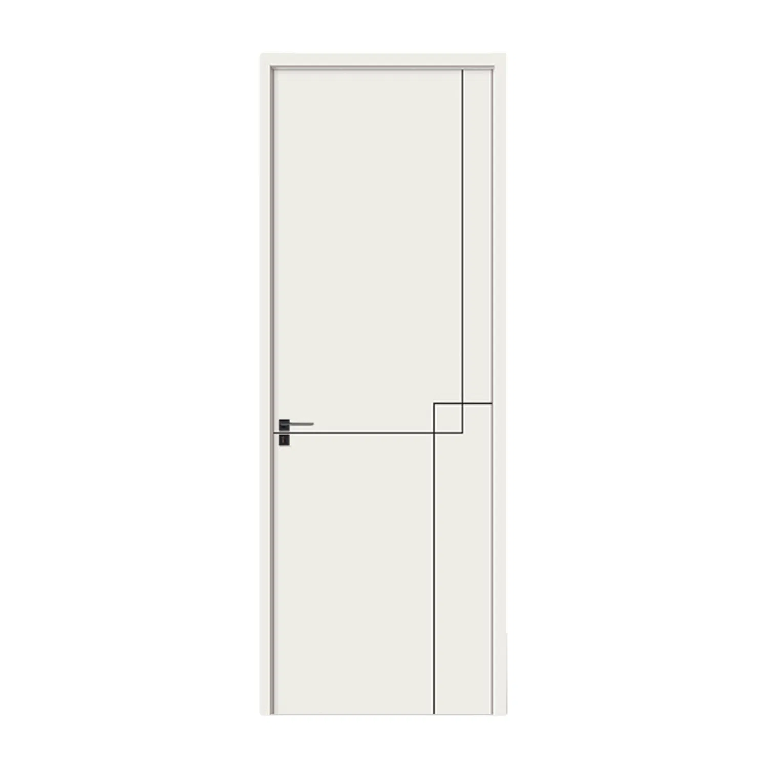 Composite Wooden Interior Door Customized PVC/Wood Door for Home Villa Residential Grain