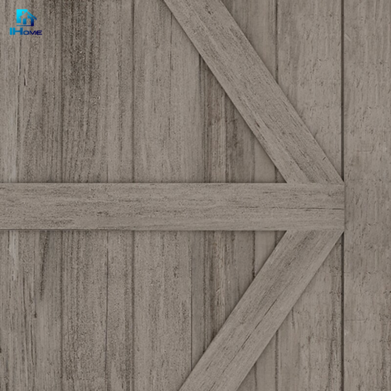 American Style Modern Bypass Garage Sliding Barn Door Hardware with Single Track for Double Wood Doors